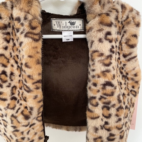 Widgeon Faux Fur Animal Print Vest 18m - Picture 2 of 4